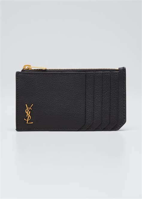 ysl monogram zip wallet|ysl card wallet.